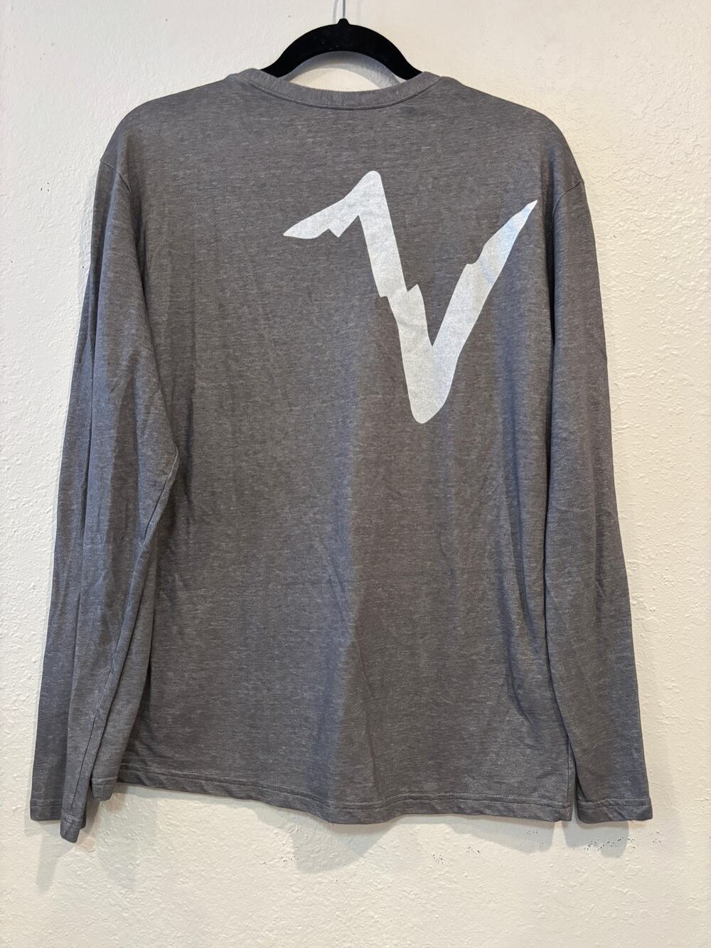 Voormi Shirt Mens Medium Gray Cotton Blend Outdoors Hiking USA Long Sleeve